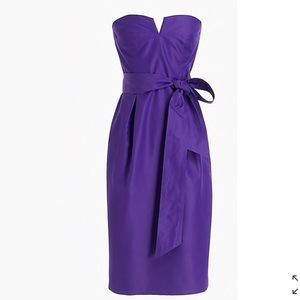 J.CREW purple strapless sweetheart neck dress. SZ4